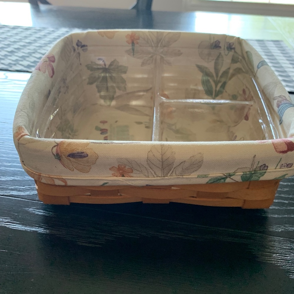 Longaberger Little Bin Basket with Liner and Protector
